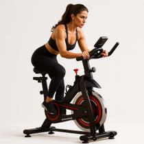 Bicicleta Ergométrica Spinning Premium IWMABRU Silenciosa, Ajustável, Suporta até 150kg, Monitor Digital Completo Treino em Casa e Apartamento