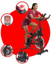 Bicicleta Ergométrica Spinning Profissional Academia para Exercício Fitness Inércia 13Kgs até 150Kgs