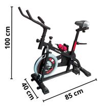 Bicicleta Ergométrica Spinning Profissional Mecânica 8 Kg Suporta 120 Kg Importway Iwbes-8