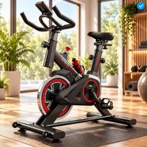 Bicicleta Ergométrica Spinning Verittas VT06 Resistência Mecânica Volante 6kg Display LCD Guidão