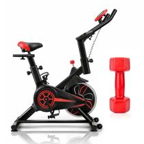 Bicicleta Ergométrica Spinning Volante de 6kg Ahead Sports + Haltere Vinil 3kg Bicicleta Ergométrica Spinning Volante de 6kg Ahead Sports + Haltere Vinil 3kg