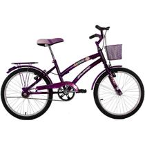 Bicicleta Feminina Aro 20 com cestinha Susi Violeta - Dalannio Bike