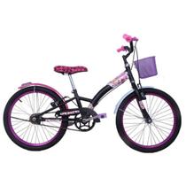 Bicicleta Feminina Aro 20 Fashion High com Cestinha Preta Bicicleta Feminina Aro 20 Fashion High com Cestinha Preta