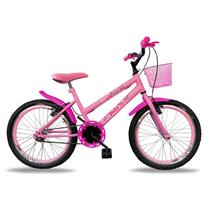 Bicicleta Feminina Aro 20 Infantil com Cestinha Bike Princesa Aro Aero