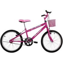 Bicicleta Feminina Aro 20 Melissa com Cestinha cor Pink