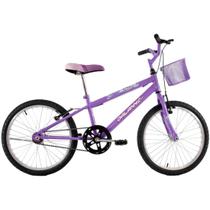 Bicicleta Feminina Aro 20 Melissa com Cestinha cor Violeta