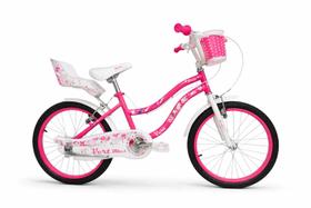 Bicicleta feminina aro 20 vert briss - rosa e branco