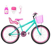 Bicicleta Feminina Aro 24 Aero + Kit Passeio e Cadeirinha