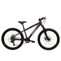 Bicicleta Feminina Aro 24 Bike MTB Athor Brave 7V Violeta