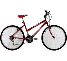 Bicicleta Feminina Aro 26 18 Marchas Dalia Vermelha Bicicleta Feminina Aro 26 18 Marchas Dalia Vermelha