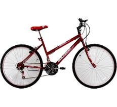 Bicicleta Feminina Aro 26 18 Marchas Dalia Vermelha
