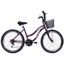 Bicicleta Feminina Aro 26 Beach Violeta