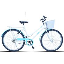 Bicicleta Feminina Aro 26 Retro Com Cestinha