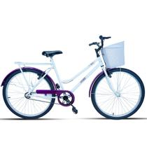 Bicicleta Feminina Aro 26 Tropical Com Cestinha