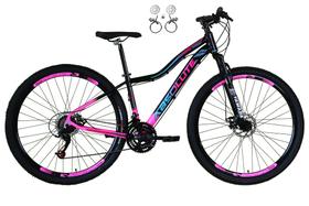 Bicicleta Feminina Aro 29 Absolute Hera 21v Freio a Disco Hidráulico Alumínio Garfo Suspensão - Preto/Rosa Bicicleta Feminina Aro 29 Absolute Hera 21v Freio a Disco Hidráulico Alumínio Garfo Suspensão - Preto/Rosa