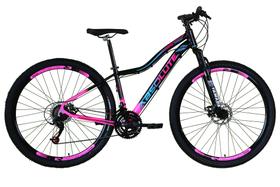 Bicicleta Feminina Aro 29 Absolute Hera Alumínio 21v Freio a Disco Garfo Suspensão - Preto/Rosa