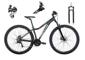 Bicicleta Feminina Aro 29 Absolute Mia 3 24v Câmbio Shimano Acera K7 Garfo Trava Freio a Disco - Preto