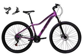 Bicicleta Feminina aro 29 Alfameq Pandora Alumínio 21 Marchas Câmbios Shimano Freio a Disco - Lilás