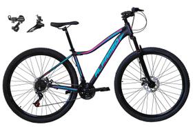 Bicicleta Feminina aro 29 Alfameq Pandora Alumínio 21 Marchas Câmbios Shimano Freio a Disco - Preto/Verde/Rosa Bicicleta Feminina aro 29 Alfameq Pandora Alumínio 21 Marchas Câmbios Shimano Freio a Disco - Preto/Verde/Rosa