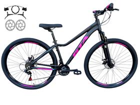 Bicicleta Feminina Aro 29 Gta Start 21v Freio a Disco Hidráulico Alumínio Garfo Suspensão. Preto/Rosa Bicicleta Feminina Aro 29 Gta Start 21v Freio a Disco Hidráulico Alumínio Garfo Suspensão. Preto/Rosa
