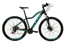 Bicicleta Feminina Aro 29 Ksw Mwza Alumínio 24v Câmbios Shimano Garfo com Trava no Ombro - Preto/Azul