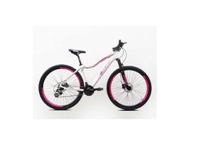 Bicicleta Feminina Aro 29 Ksw Mwza Alumínio 24v Câmbios Shimano Garfo Suspensão - Branco/Rosa