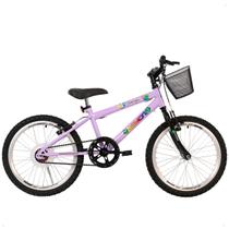 Bicicleta Feminina Charmy S/M Cestão Descanso Lateral Lilas