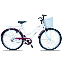 Bicicleta Feminina Forss Rose Aro 26 Com Cesta Bicicleta Feminina Forss Rose Aro 26 Com Cesta