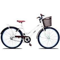 Bicicleta Feminina Forss Rose Retro Marrom Aro 26 Com Cesta Bicicleta Feminina Forss Rose Retro Marrom Aro 26 Com Cesta