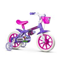 Bicicleta Feminina Infantil Aro 12 Violeta com Cesta e Freio - NATHOR
