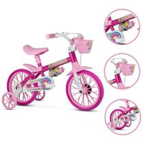 Bicicleta Feminina Infantil Nathor Aro 12 Rosa Com Rodinhas