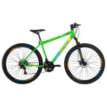 Bicicleta Flexus 2.0 Mountain Bike Aro 29 Quadro Aço 21v Free Action Verde Kawasaki Bicicleta Flexus 2.0 Mountain Bike Aro 29 Quadro Aço 21v Free Action Verde Kawasaki