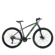 Bicicleta Flexus 3.1 Lite Mtb Aro 29 Quadro Aço 21 Marchas Free Action Grafite Verde Bicicleta Flexus 3.1 Lite Mtb Aro 29 Quadro Aço 21 Marchas Free Action Grafite Verde
