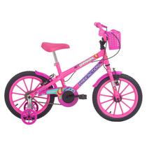 Bicicleta free action aro 16 mtb soft 45,0 1v fem capivara lovers v-brake 2025 rosa chicle