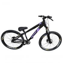 Bicicleta Frx-Evo Freeride Downhill Aro 26 Quadro Alumínio 21 Marchas Gios Preto Roxo