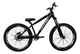 Bicicleta Gios Aro 26 Freeride Freio Disco Hidráulico Wheeling Preto com Roxo Bicicleta Gios Aro 26 Freeride Freio Disco Hidráulico Wheeling Preto com Roxo