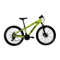 Bicicleta Gios FRX Freeride Aro 26 Freio a Disco 21 Velocidades Cambios Shimano Gios Amarelo Neon