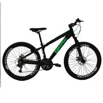 Bicicleta Gios FRX Freeride Aro 26 Freio a Disco 21 Velocidades Cambios Shimano Gios Preto Verde Bicicleta Gios FRX Freeride Aro 26 Freio a Disco 21 Velocidades Cambios Shimano Gios Preto Verde