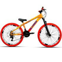Bicicleta Grau Alfameq Na Quebrada Freeride 21v Shimano Pneu Colorido Bicicleta Grau Alfameq Na Quebrada Freeride 21v Shimano Pneu Colorido