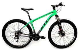 Bicicleta GTI Roma Aro 29 Quadro 17 Alumínio verde/cinza 21V .
