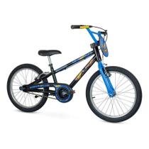 Bicicleta Hot Wheels Aro 20 Preto/Azul Infantil Aro de Alumínio com Placa Bicicleta Hot Wheels Aro 20 Preto/Azul Infantil Aro de Alumínio com Placa