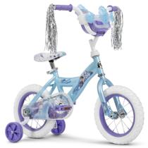 Bicicleta Huffy Frozen 2 12" para meninas com rodinhas de treinamento e suporte para boneca
