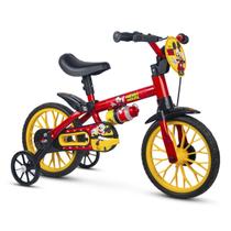 Bicicleta Infantil 3 a 5 Anos Mickey Aro 12 Bike Com Rodinhas De Treinamento Nathor Personagem:Mickey 2