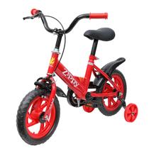 Bicicleta Infantil 3 A 6 Anos Bike Vermelha Aro 12 Com Rodas De Apoio Até 30 Kg - Zippy Toys