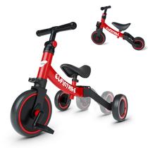 Bicicleta infantil 5 em 1 por 1 a 4 anos com treinamento de equilíbrio Bicicleta infantil 5 em 1 por 1 a 4 anos com treinamento de equilíbrio