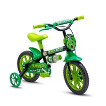 Bicicleta Infantil Aro 12 Black Verde Menino com Rodinhas Nathor Bicicleta Infantil Aro 12 Black Verde Menino com Rodinhas Nathor