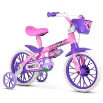 Bicicleta Infantil Aro 12 Cat Nathor Menina Cor Rosa Violeta Bicicleta Infantil Aro 12 Cat Nathor Menina Cor Rosa Violeta