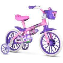 Bicicleta Infantil Aro 12 Cat Rosa E Lilás Nathor
