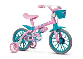 Bicicleta Infantil Aro 12 Charm Nathor Com Rodinhas Menina
