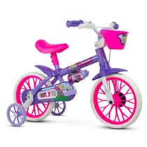 Bicicleta infantil aro 12 com rodinha Nathor Violet